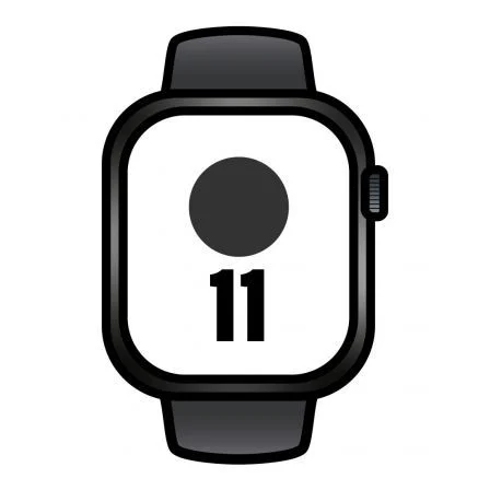 Apple Watch Series 11 GPS + Cellular 46mm Titanio Pizarra con Correa Deportiva Negra M/L